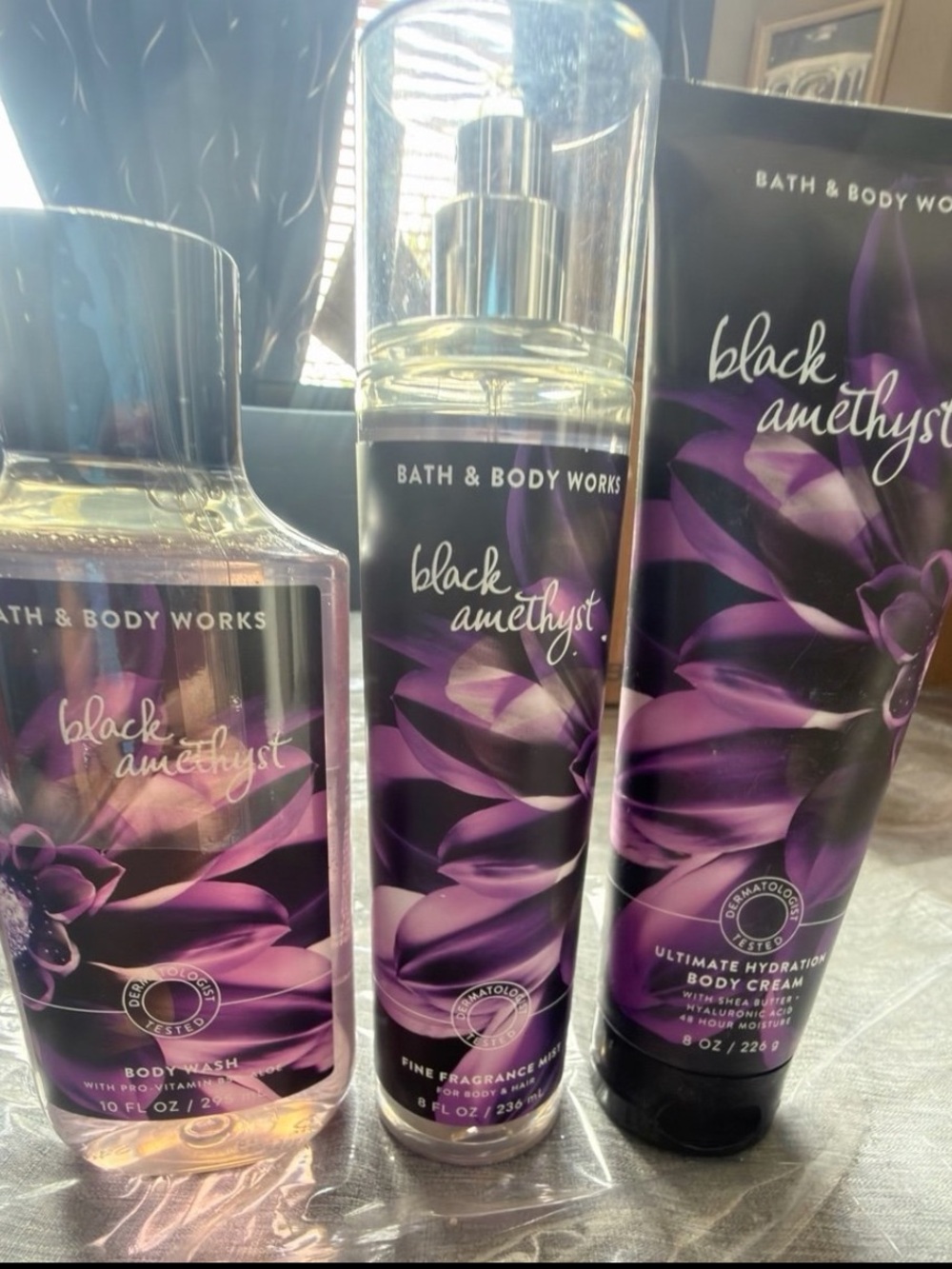 Bath & Body Works Black Amethyst Body Care Trio - Purple